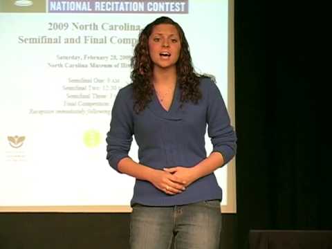 NC Poetry Out Loud 2009 - "Conversation" by Ai