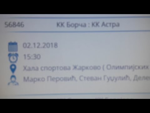 02.12.2018. 1MRL Borča vs Astra uživo