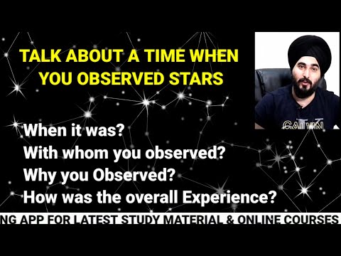 Talk About A Time You Observed #Stars Cue Card | Cue Card Observing Stars #QcardKing #ramandeepsingh