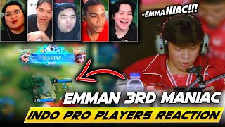 EMMAN WOWED INDO PRO PLAYERS AFTER GETTING HIS 3RD MANIAC in MPL ID 😱