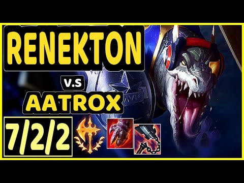 SOHWAN (RENEKTON) vs AATROX - QUADRAKILL 7/2/2 KDA TOP GAMEPLAY - KR Ranked GRANDMASTER