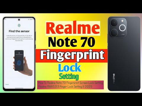 How To Realme Note 70 Fingerprint Screen Lock Setting || Realme RMX5313 Finger Lock Setting || 2025