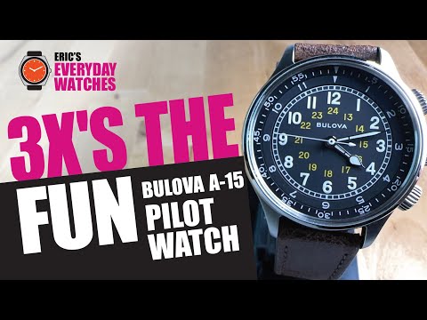 Bulova A-15. Affordable, Military-inspired Pilot Watch