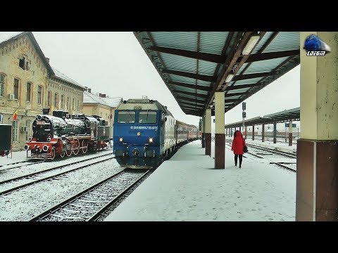 Trenurile Iernii in Zapada/Winter Trains in Snow in Gara Oradea Station - 27 February 2018