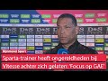 Sparta-trainer Henk Fraser over uitspelen duel met Vitesse: 'Had nergens anders op gerekend'