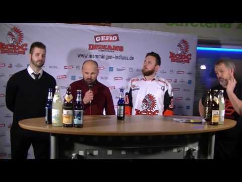 Pressekonferenz in Memmingen nach dem Spiel der Eishackler gegen Memmingen 17.02.2017
