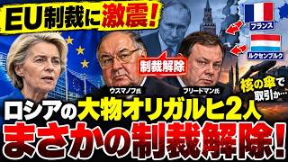 🚨【EU制裁に激震】ウスマノフ＆フリードマン制裁解除！仏・ルクセンブルクの思惑と「核の傘」を巡る欧州の裏交渉