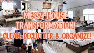 MESSY HOUSE TRANSFORMATION! CLEAN DECLUTTER & ORGANIZE WITH ME! EXTREME CLEANING MOTIVATION 2023!