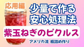 応用編 少量で作る「紫玉ねぎで作るピクルスの瓶詰め作り」ルールを守って安心!✖️処理法をご紹介します