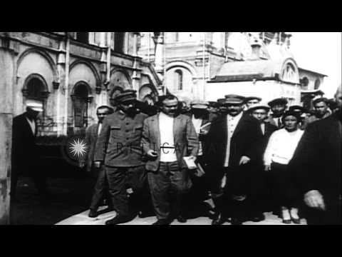Montage of Soviet officials in various places and times HD Stock Footage