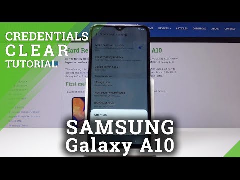 How to Delete Certificates and Licenses in SAMSUNG Galaxy A10 - Clear Credentials