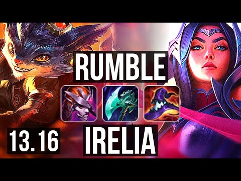 RUMBLE vs IRELIA (TOP) | Rank 2 Rumble, Legendary, 17/4/14, Rank 21 | NA Challenger | 13.16