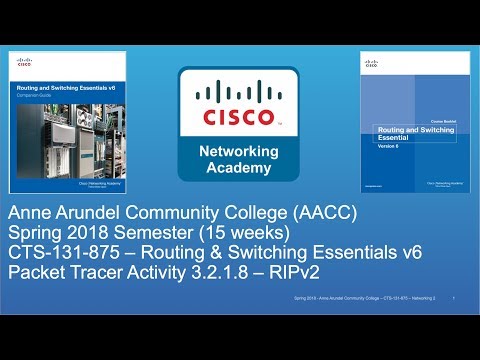 AACC - CTS-131 - CCNA R&S - Spring 2018 - PT 3.2.1.8 RIPv2 Default Routes - Week #5
