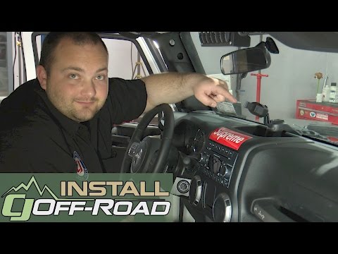 Jeep Wrangler JK Rugged Ridge Multi-Mount Dash Tray With Cell Phone Holder 2011-2018 Installation