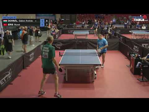DOHNAL Gabor Andras vs ERIS Murat - Championnats d'Europe Vétérans 2022 tennis de table Rumini