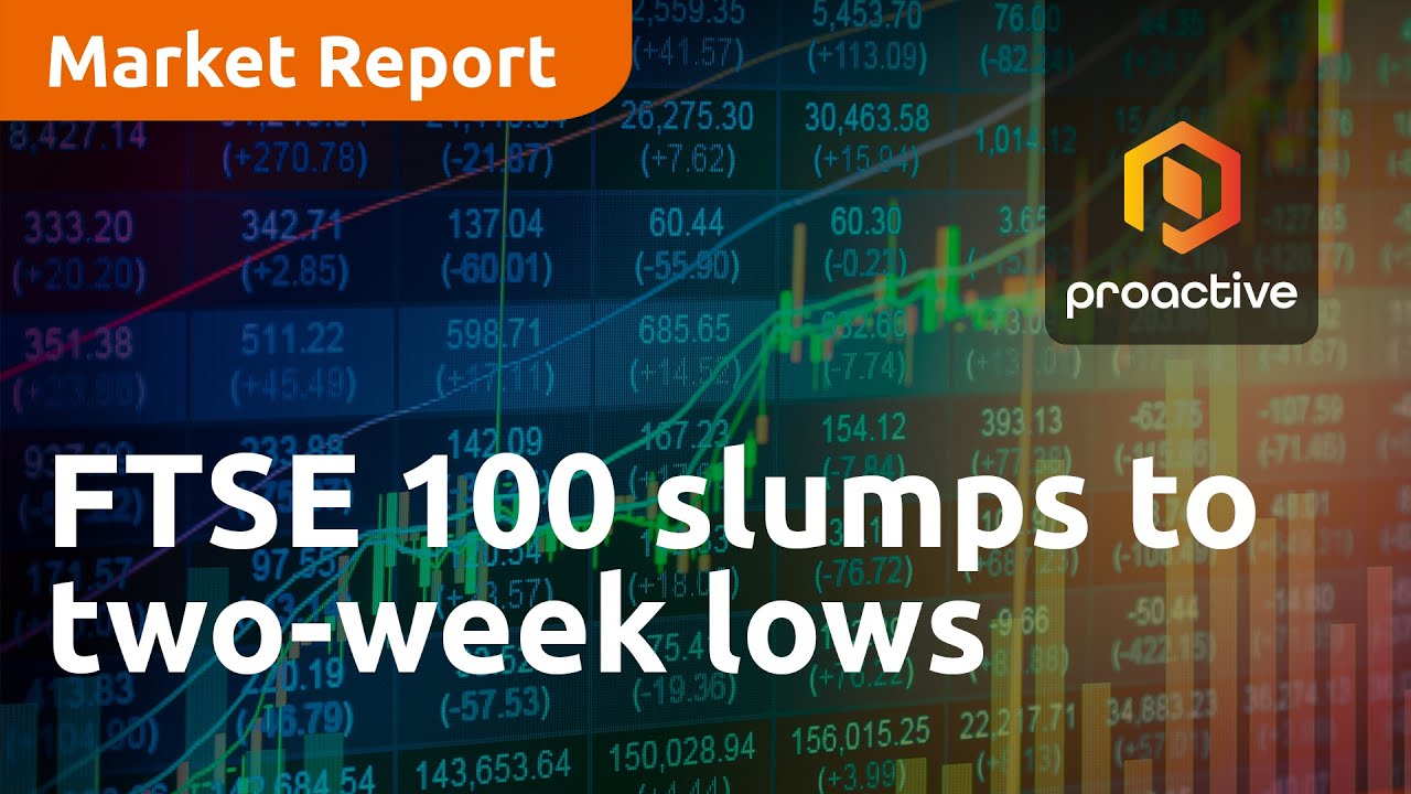 FTSE 100 slumps to two-week lows - Market Report