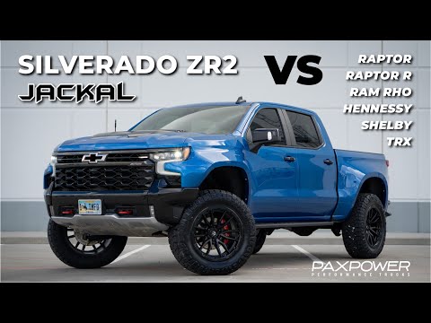 Silverado ZR2 Jackal Compared to Raptor R, Ram RHO / TRX, Shelby, and Hennessey.