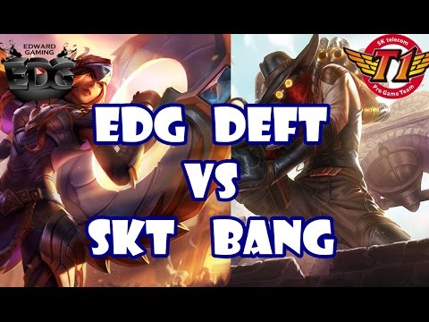 [ Aug 4, 2016 ] EDG Deft vs SKT Bang | Sivir vs Jhin | Kr challenger | s6 live stream
