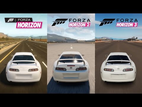 Forza Horizon 3 vs Forza Horizon 2 vs Forza Horizon - 1998 Toyota Supra RZ - Sound Comparison