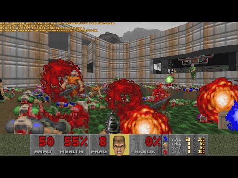 Doom Deathmatch vs 90+ Doomguys - decino's Epic Stress Test #2