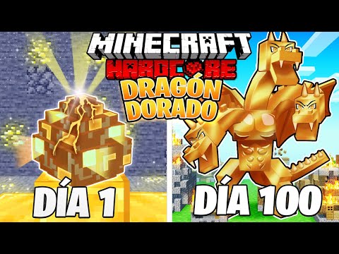 Survive 100 Days as a Golden Dragon in Minecraft!