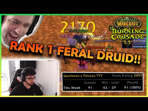 Rank 1 Feral Druid 3000+ Rating | Spottman | Daily Classic WoW Highlights #176 |