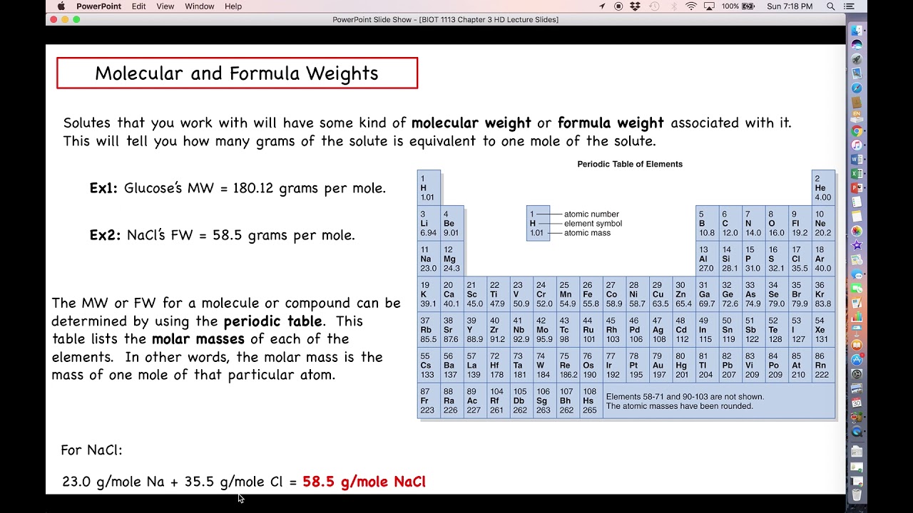 Intro to Biotechnology - Chapter 3 Lecture Part 3 - Making Solutions from Scratch