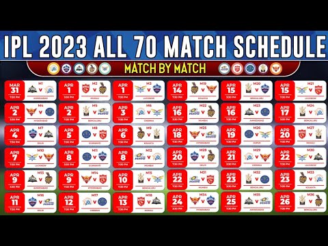 Tata IPL 2023 All 70 matches full Schedule • Ipl start date 2023 • IPL 2023 Schedule & Venues