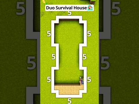 Duo Survival House 🏠 make Minecraft #shorts @minecraft