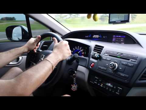 Honda Civic LXR 2016 - velocidade final 213 km/hr.