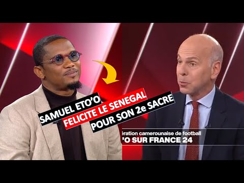 Interview with Samuel Eto'o on France 24 after the Africa Cup of Nations final in Morocco