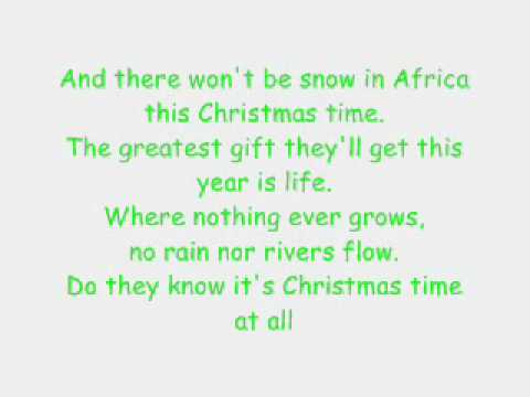 Do They Know It's Christmas - TV All Stars (LYRICS)