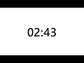 Timer For 2 Minutes And 43 Seconds