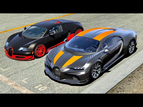 Bugatti Chiron Super Sport 300+ vs Bugatti Veyron Super Sport - Drag Race 20KM