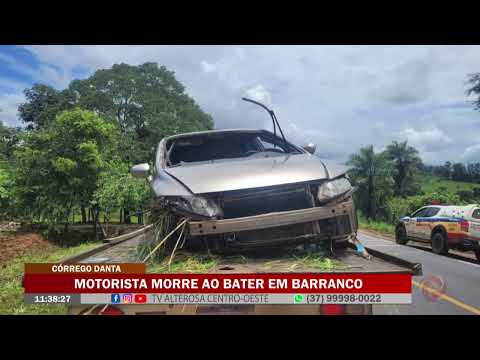Córrego Danta: Motorista morre ao bater em barranco