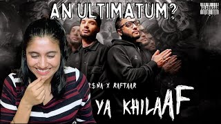 KR$NA X RAFTAAR - SAATH YA KHILAAF Reaction | KALAMKAAR | Ashmita Reacts