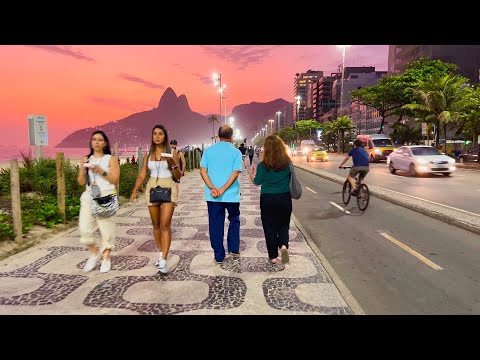Walking Along the Ipanema Beachfront — Rio de Janeiro, Brazil 【4K】2024 🇧🇷