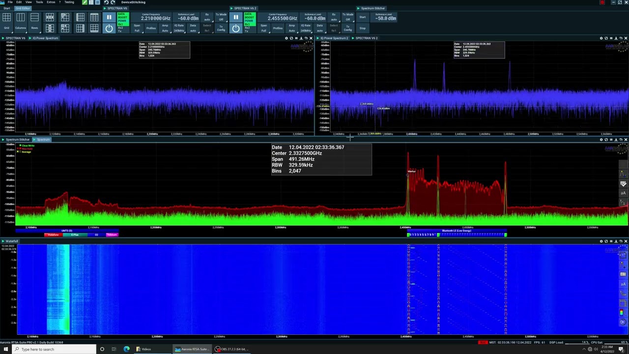 Aaronia SPECTRAN V6 Real-Time Spectrum Analyzer | Receiver Stitching offering 490MHz RTBW