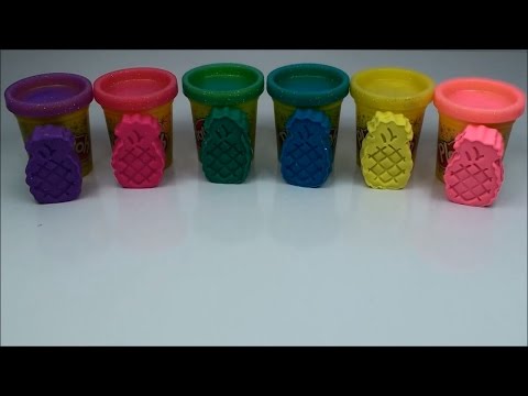 Play doh Sparkle Compound with Fruit Molds Fun Creative playdough ideas for Kids Video