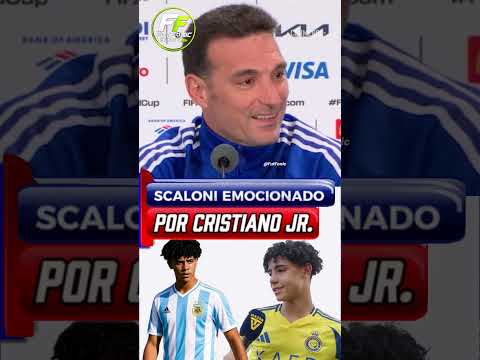 SCALONI RECIBE A LOS HIJOS DE CR7 Y MESSI EN LA SELECCION ARGENTINA