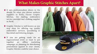 Choose Uniform suppliers Perth Graphic Stitches