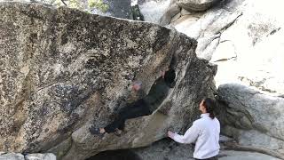 Video thumbnail of Green Burrito Left, V3. Black Mountain