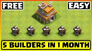 How To Unlock All 5 Builders In Just 30 Days (Clash of Clans)
