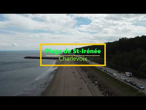 Plage de St-Irénée, Charlevoix vue du ciel (4k 24 fps)