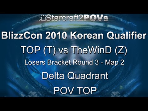 SC2 WoL - BlizzCon 2010 KR Qualifiers - TOP vs TheWinD - LB3 - Map 2 - Delta Quadrant - TOP