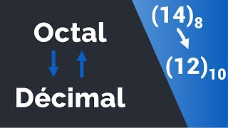 Conversion d&#39;un nombre décimal en nombre octal et d&#39;un nombre octal en nombre décimal.