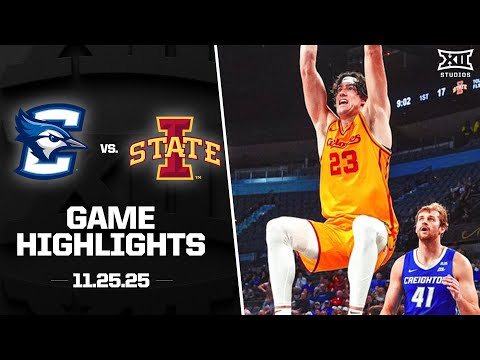 Creighton vs. #15 Iowa State Game Highlights | 2025-26 Big 12 Men’s Basketball