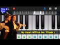 Titanic - My Heart Will Go On | Easy Mobile Piano Cover | Walkband