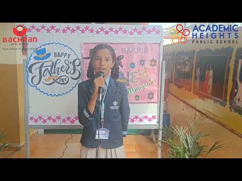 Warm wishes on Father's day by Samhitha of grade 6