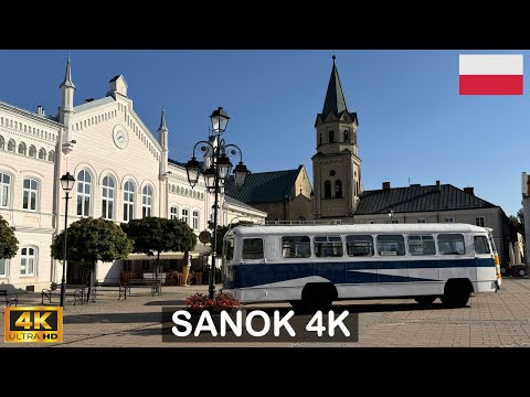 Sanok 🇵🇱 - Interesting attractions of the city from Grzegorz's Castle [4K]